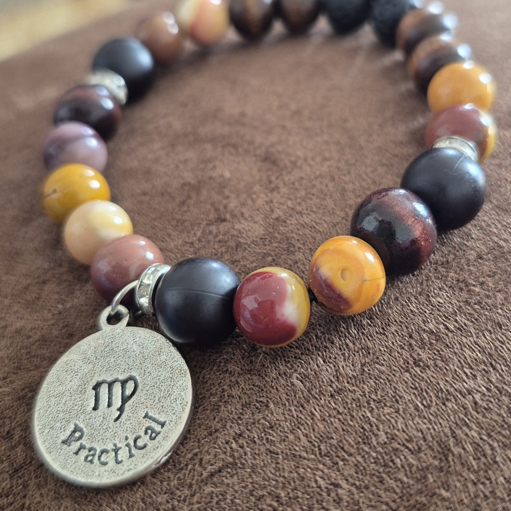 Zodiac/Virgo Handmade Mookaite Meditation Braclet!